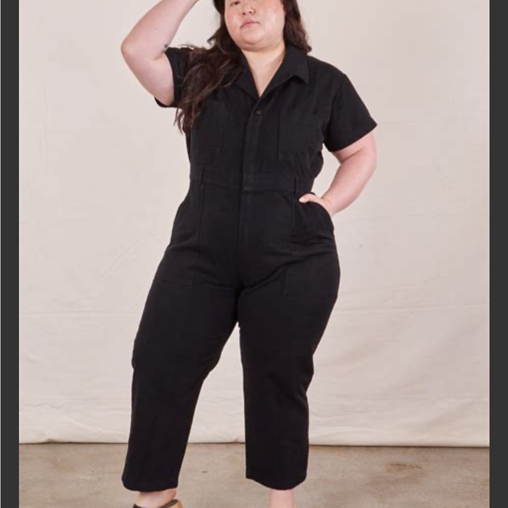Big Bud Press Classic Black Jumpsuit with Short Sleeves 5XL